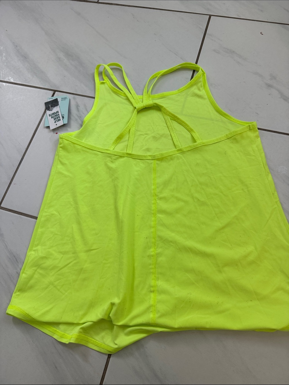 DSG Neon Yellow Strappy Sleep Tank for Women
